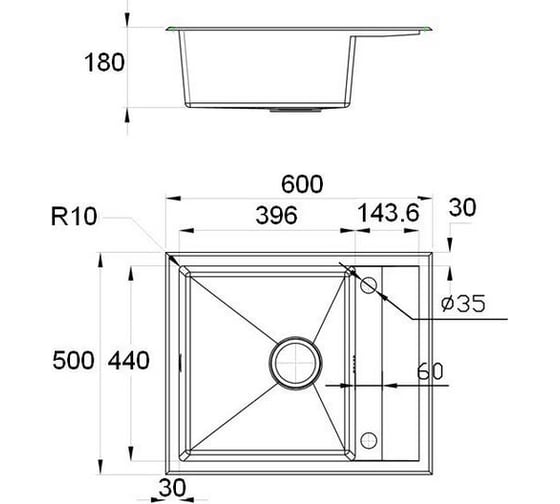 Кухонная мойка ZorG SH R 6050