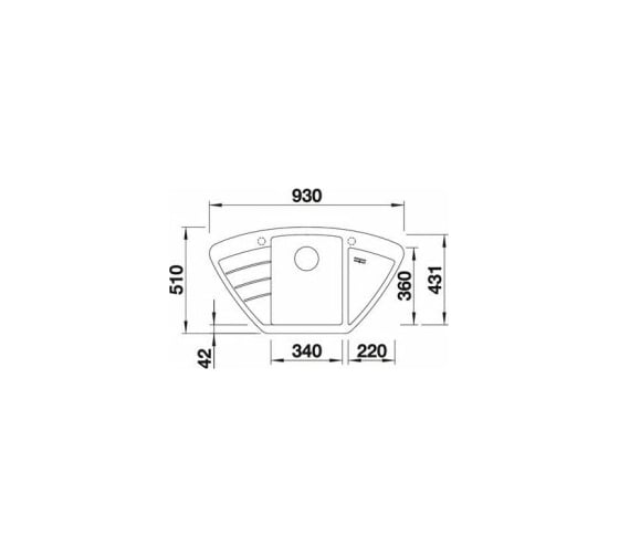 Мойка BLANCO ZIA 9 E Silgranit PuraDur шампань 514760