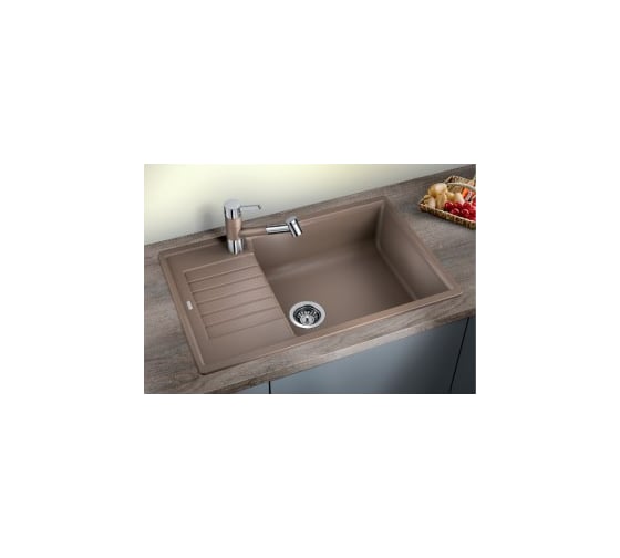 Мойка BLANCO ZIA XL 6S Compact Silgranit PuraDur серый беж, без клапана автомата 523280