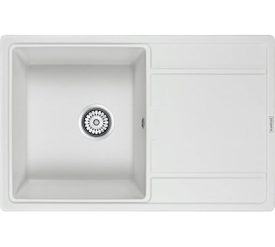 Гранитная мойка Paulmark FLUGEN 50-780 белый, 780х500 мм PM217850-WH