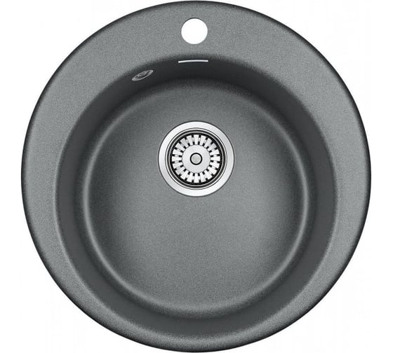 Гранитная мойка Paulmark GELEGEN 50 графит, D475 мм PM404800-DG