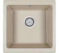 Гранитная мойка Paulmark GERA 50 бежевый, 445х460 мм, подстольный монтаж PM104546-BE