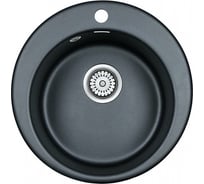 Гранитная мойка Paulmark GELEGEN 50 черный металлик, D475 мм PM404800-BLM