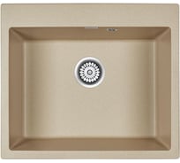 Гранитная мойка Paulmark KANTE 60 кварц, 600х520 мм PM106052-QU