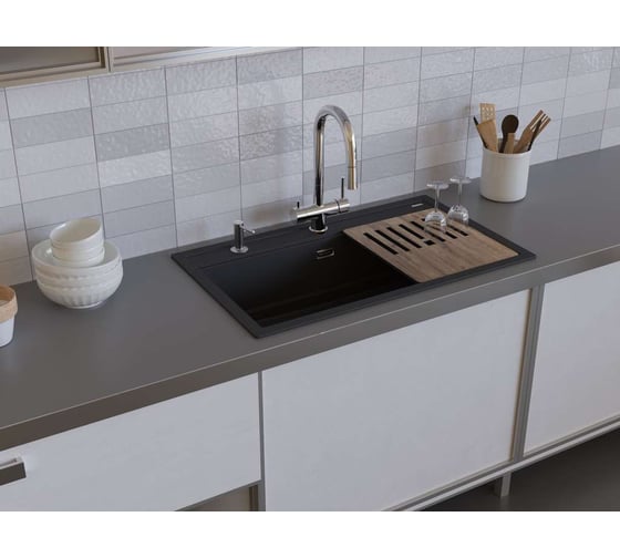 Мойка Omoikiri Kitagawa 86-LB-GB Artceramic/графит NEW 4993794