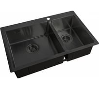 Кухонная мойка ZorG ZL R 780-2-510-L GRAFIT