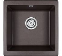 Кварцевая мойка Paulmark BRILON кофе, 445х460 мм, подстольный монтаж PM104546-CO