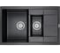 Гранитная мойка Paulmark FLUGEN 60/1,5 черный, 775х495 мм PM237850-BL 1