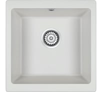 Гранитная мойка Paulmark GERA 50 белый, 445х460 мм, подстольный монтаж PM104546-WH