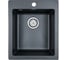 Гранитная мойка Paulmark KANTE 40 черный металлик, 415х490 мм PM104249-BLM 1