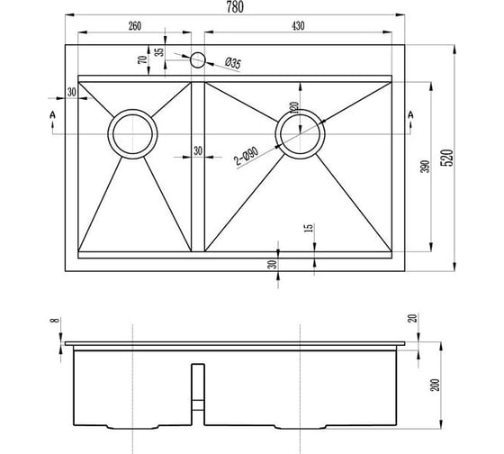 Кухонная мойка ZorG ZM X-5278-R