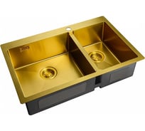 Кухонная мойка ZorG ZL R 780-2-510-L BRONZE