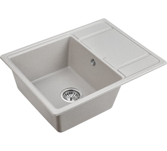 Гранитная мойка Paulmark FLUGEN 50-650 серый, 650х500 мм PM216550-GR