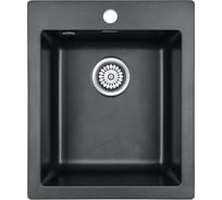 Гранитная мойка Paulmark KANTE 40 черный, 415х490 мм PM104249-BL