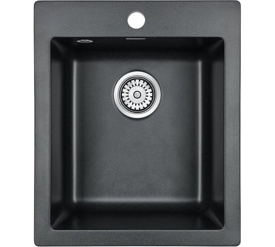 Гранитная мойка Paulmark KANTE 40 черный, 415х490 мм PM104249-BL