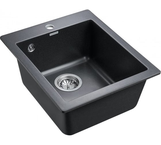 Гранитная мойка Paulmark KANTE 40 черный, 415х490 мм PM104249-BL