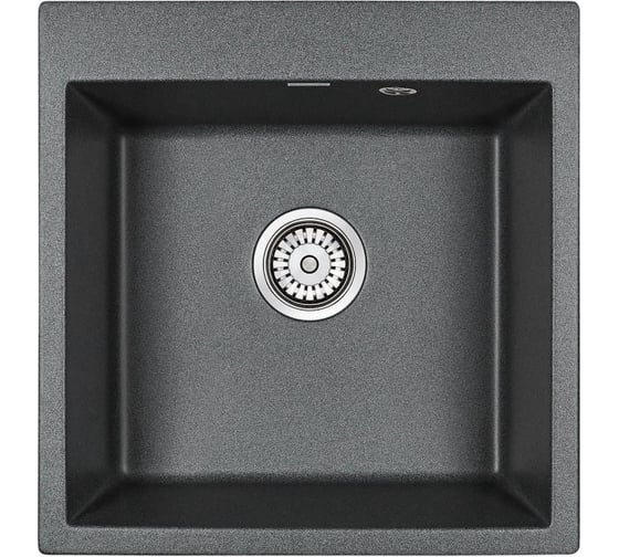 Гранитная мойка Paulmark KANTE 50 графит, 510х520 мм PM105152-DG