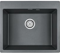 Гранитная мойка Paulmark KANTE 60 графит, 600х520 мм PM106052-DG