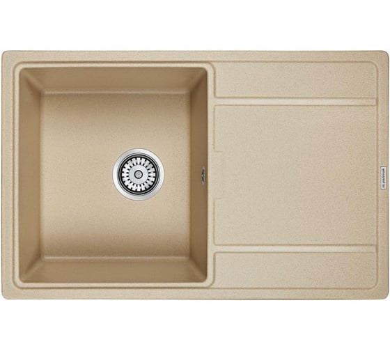 Гранитная мойка Paulmark FLUGEN 50-780 кварц, 780х500 мм, PM217850-QU