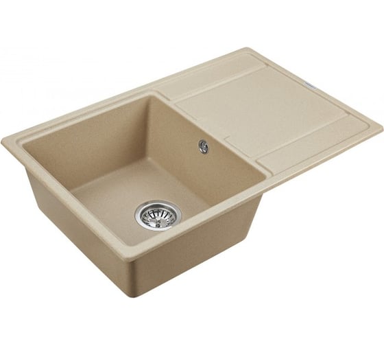 Гранитная мойка Paulmark FLUGEN 50-780 кварц, 780х500 мм, PM217850-QU