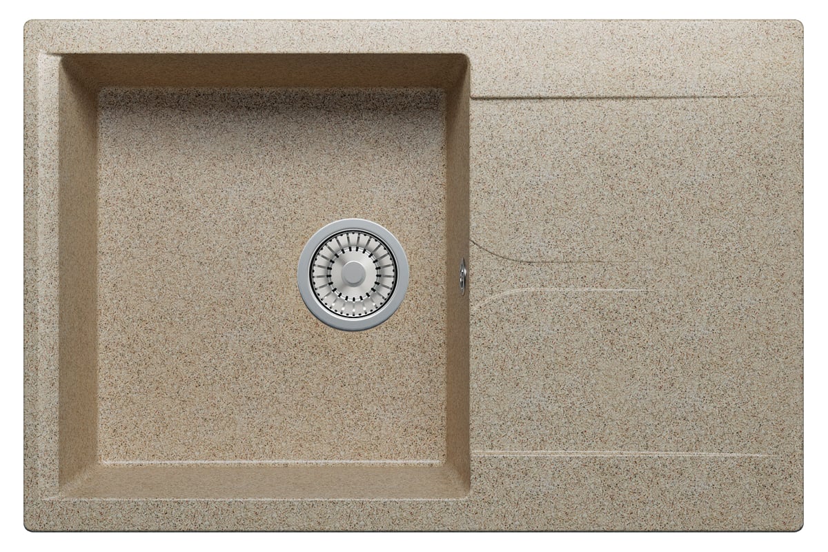 Кухонная мраморная мойка Polygran Gals-760 песочный №3002 - выгодная ...