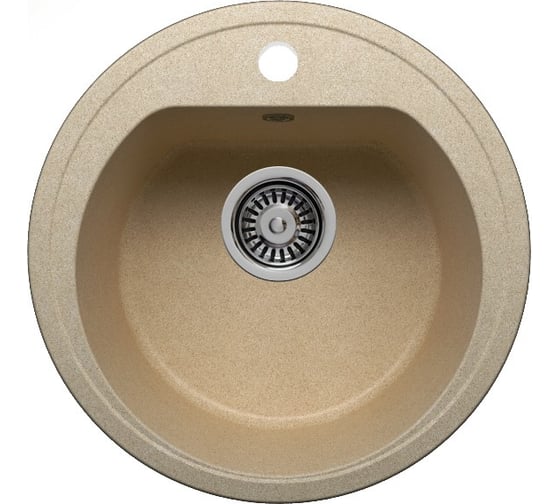 Кухонная мраморная мойка Polygran F-05 песочный №302