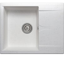 Кухонная мраморная мойка Polygran Gals-620 белый №26