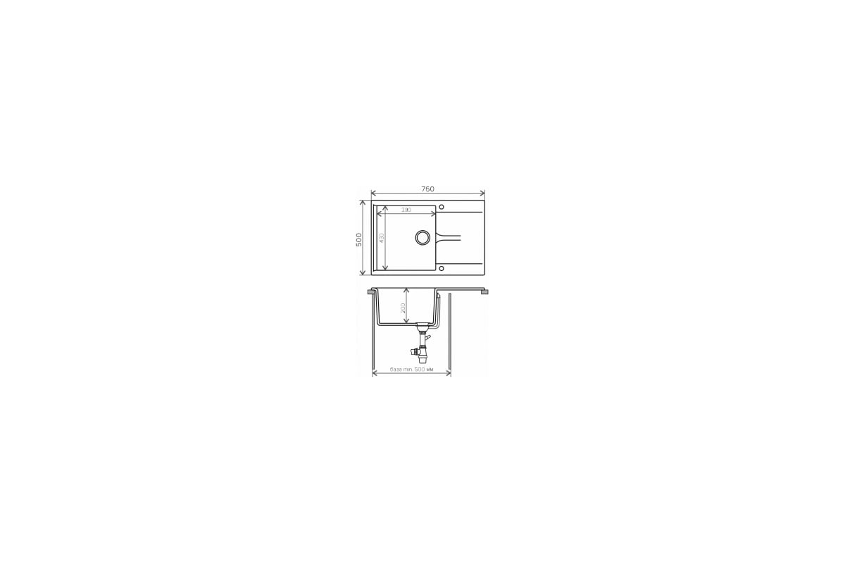 Кухонная мраморная мойка Polygran Gals-760 бежевый №27 - выгодная цена ...