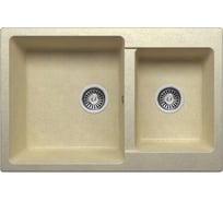 Кухонная мраморная мойка Polygran F-15 опал №328