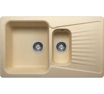 Кухонная мраморная мойка Polygran F-18 бежевый №27