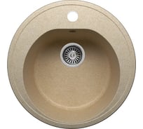 Кухонная мраморная мойка Polygran F-08 песочный №302