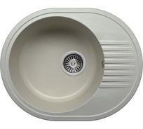 Кухонная мраморная мойка Polygran F-22 серый №14