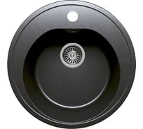 Кухонная мраморная мойка Polygran F-08 черный №16