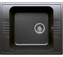 Кухонная мраморная мойка Polygran F-20 черный №16