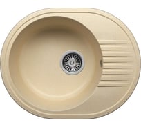 Кухонная мраморная мойка Polygran F-22 бежевый №27