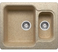 Кухонная мраморная мойка Polygran F-09 песочный №302