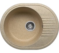 Кухонная мраморная мойка Polygran F-22 песочный №302