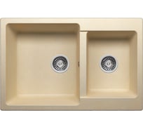 Кухонная мраморная мойка Polygran F-15 бежевый №27