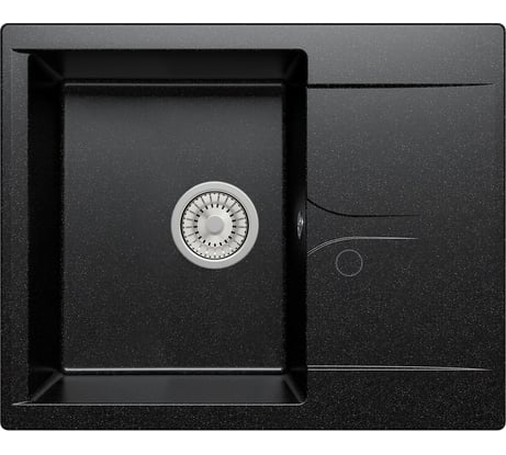 Кухонная мойка мраморная Polygran цвет космос черный Gals -620 444515