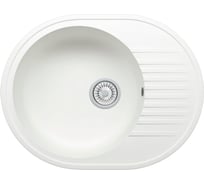 Кварцевая кухонная мойка Tolero, цвет белый R-122 №923