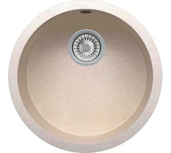 Кварцевая кухонная мойка Tolero, цвет сафари R-104 №102