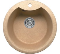 Кварцевая кухонная мойка Tolero, цвет бежевый R-108E №101