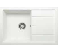 Кварцевая кухонная мойка Tolero, цвет белый R-112 №923