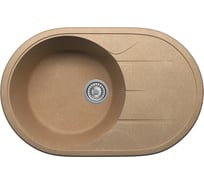 Кварцевая кухонная мойка Tolero, цвет бежевый R-116 №101
