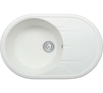 Кварцевая кухонная мойка Tolero, цвет белый R-116 №923