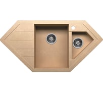 Кварцевая кухонная мойка Tolero, цвет бежевый R-114 №101 765797