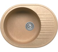 Кварцевая кухонная мойка Tolero, цвет бежевый R-122 №101