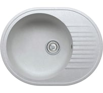 Кварцевая кухонная мойка Tolero, цвет серый металлик R-122 №001