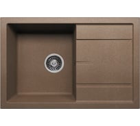 Кварцевая кухонная мойка Tolero, цвет томно-бежевый R-112 №823