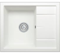 Кварцевая кухонная мойка Tolero, цвет белый R-107 №923